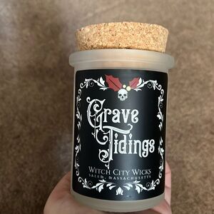 Witch City Wicks Single Wick Candle, Grave Tidings.